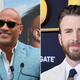 Good, clean men. (Left: Dwayne Johnson, Jean Baptiste Lacroix/Getty Images, Right: Chris Evans, Jerod Harris/Getty Images)